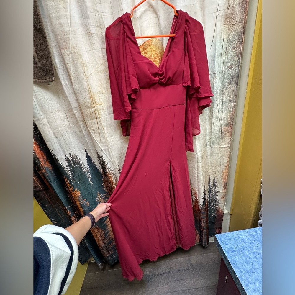 Elegant Burgundy Formal Dress